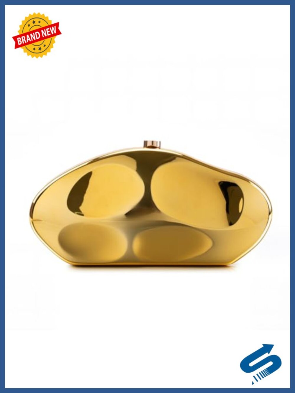 Acrylic Clutch Evening Bag Irregular Shell with Detachable Chain